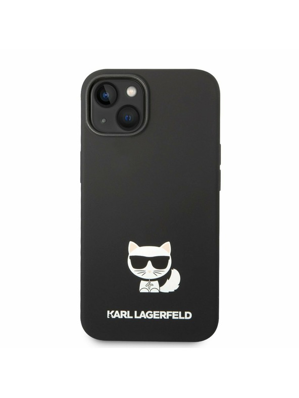 Karl Lagerfeld Karl Lagerfeld Liquid Silicone Choupette Zadný Kryt pre iPhone 14 Plus Black