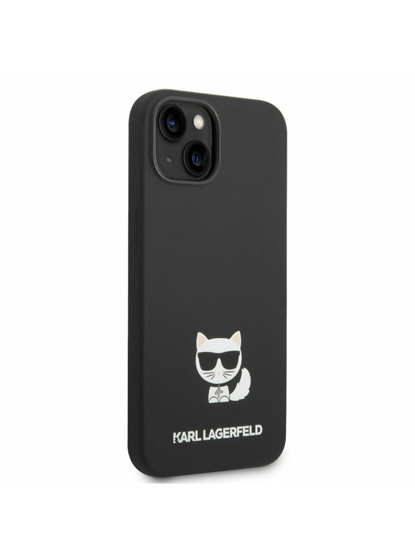 Karl Lagerfeld Karl Lagerfeld Liquid Silicone Choupette Zadný Kryt pre iPhone 14 Plus Black