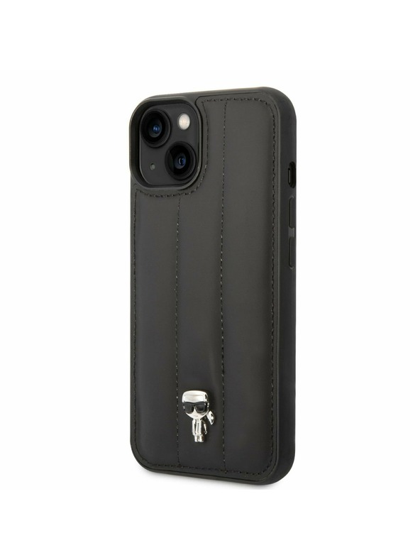 Karl Lagerfeld Karl Lagerfeld Quilted Puffy Ikonik Logo Zadný Kryt pre iPhone 14 Plus Black