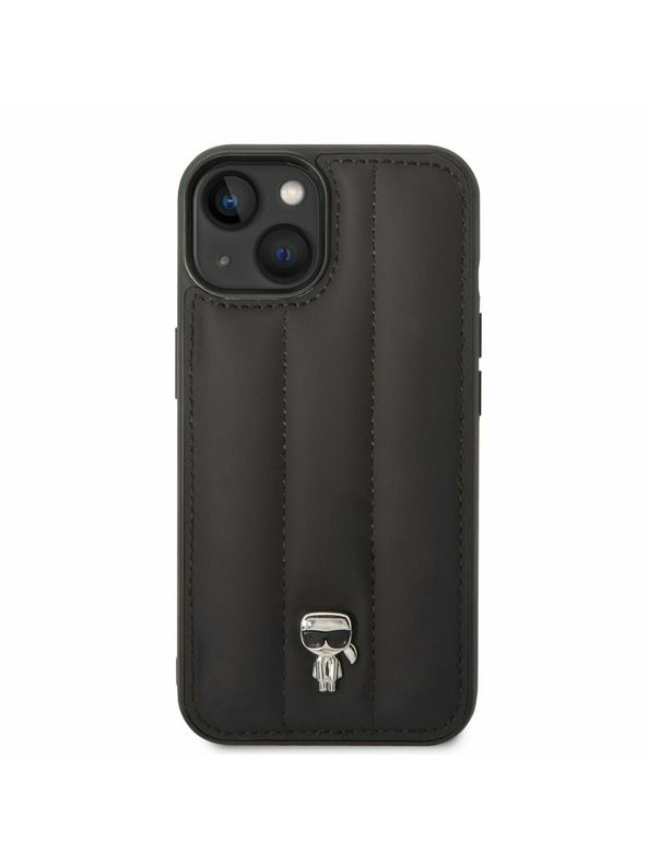 Karl Lagerfeld Karl Lagerfeld Quilted Puffy Ikonik Logo Zadný Kryt pre iPhone 14 Plus Black