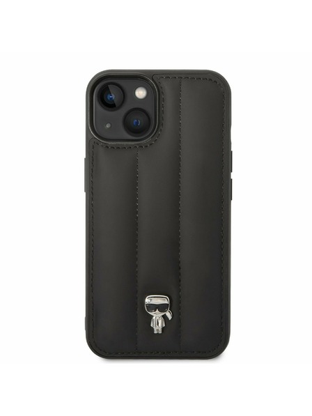 Karl Lagerfeld Karl Lagerfeld Quilted Puffy Ikonik Logo Zadný Kryt pre iPhone 14 Plus Black
