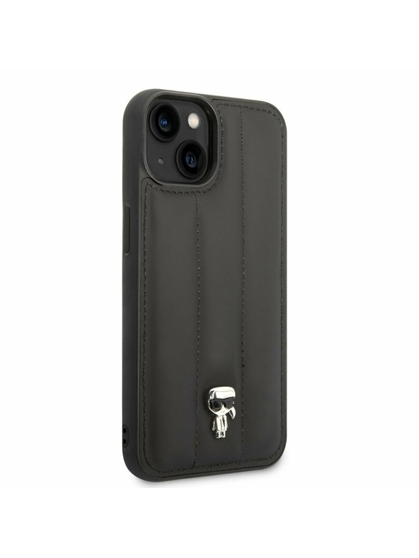 Karl Lagerfeld Karl Lagerfeld Quilted Puffy Ikonik Logo Zadný Kryt pre iPhone 14 Plus Black