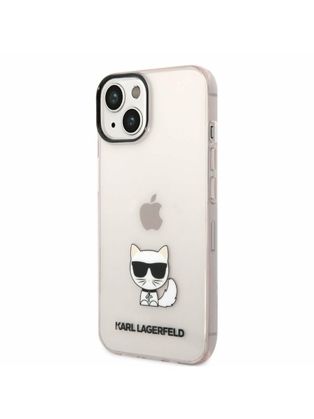 Karl Lagerfeld Karl Lagerfeld Choupette Logo Zadný Kryt pre iPhone 14 Plus Pink