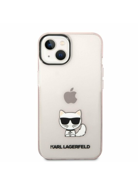 Karl Lagerfeld Karl Lagerfeld Choupette Logo Zadný Kryt pre iPhone 14 Plus Pink