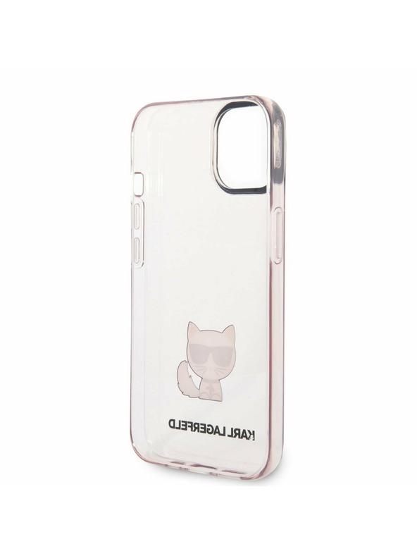 Karl Lagerfeld Karl Lagerfeld Choupette Logo Zadný Kryt pre iPhone 14 Plus Pink