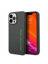 AMG AMG Liquid Silicone Green Logo Zadný Kryt pre iPhone 14 Pro Grey