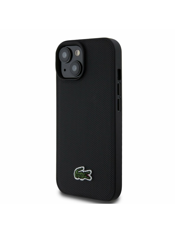 Lacoste Lacoste Iconic Petit Pique Woven Logo Magsafe Zadný Kryt pre iPhone 15 Black