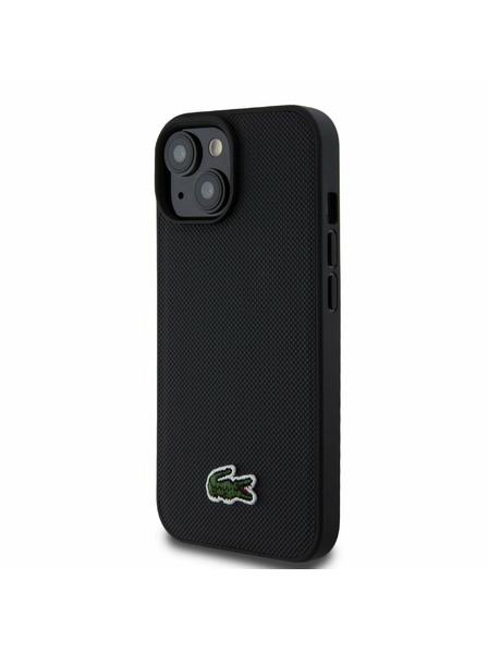 Lacoste Lacoste Iconic Petit Pique Woven Logo Magsafe Zadný Kryt pre iPhone 15 Black