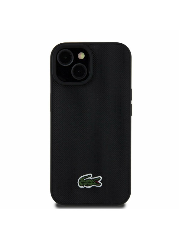 Lacoste Lacoste Iconic Petit Pique Woven Logo Magsafe Zadný Kryt pre iPhone 15 Black
