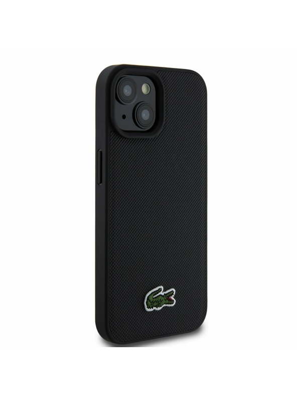 Lacoste Lacoste Iconic Petit Pique Woven Logo Magsafe Zadný Kryt pre iPhone 15 Black