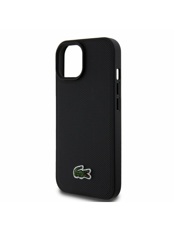 Lacoste Lacoste Iconic Petit Pique Woven Logo Magsafe Zadný Kryt pre iPhone 15 Black