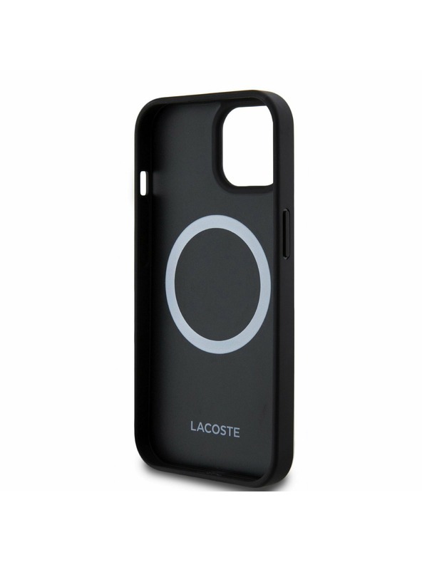 Lacoste Lacoste Iconic Petit Pique Woven Logo Magsafe Zadný Kryt pre iPhone 15 Black