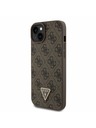 Guess Guess PU 4G Strass Triangle Metal Logo Zadný Kryt + Crossbody Popruh pre iPhone 15 Plus Brown