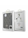 Guess Guess PU 4G Strass Triangle Metal Logo Zadný Kryt + Crossbody Popruh pre iPhone 15 Plus Brown