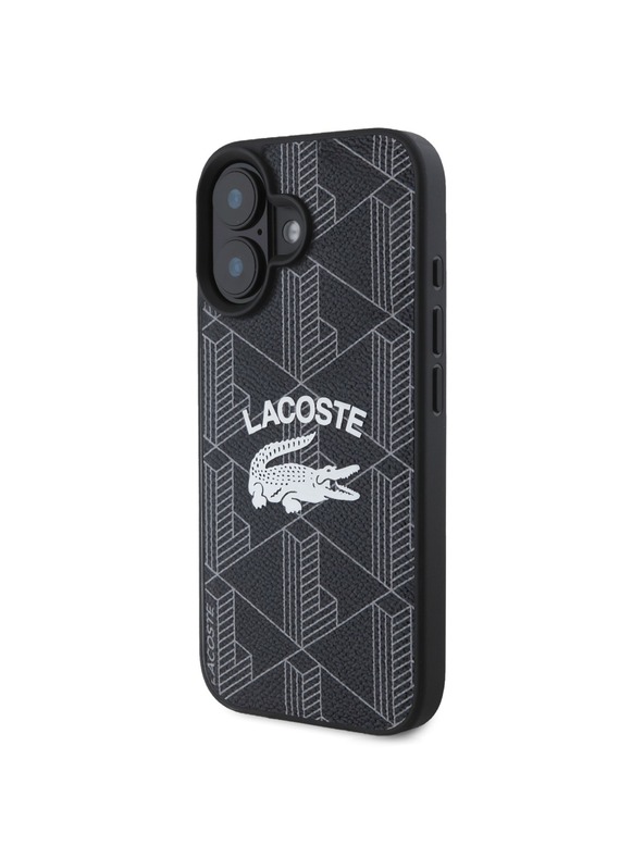 Lacoste Lacoste Blend Monogram MagSafe Zadný Kryt pre iPhone 16 Black