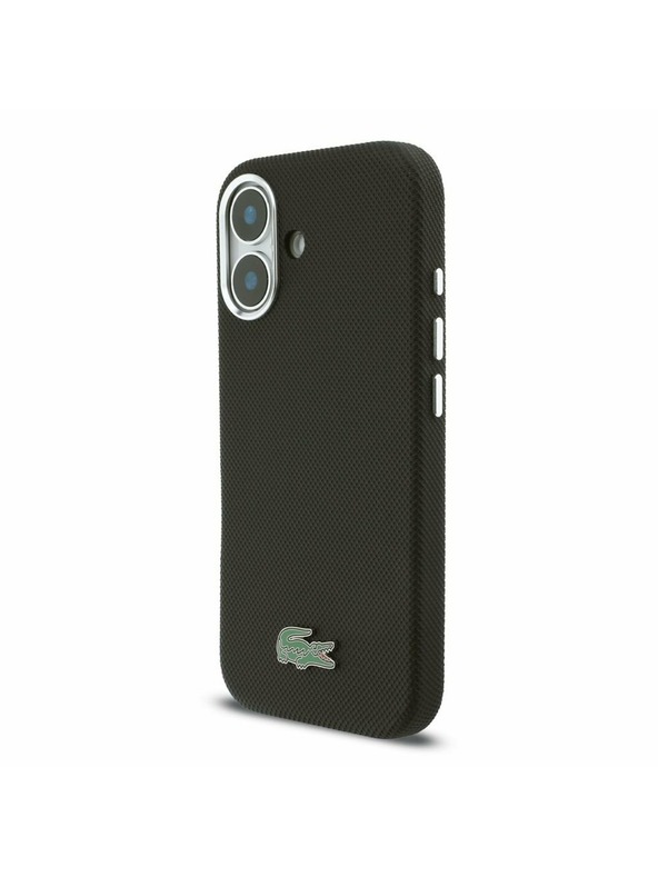 Lacoste Lacoste PVC Iconic Petit Pique Metal Logo MagSafe Zadný Kryt pre iPhone 16 Black
