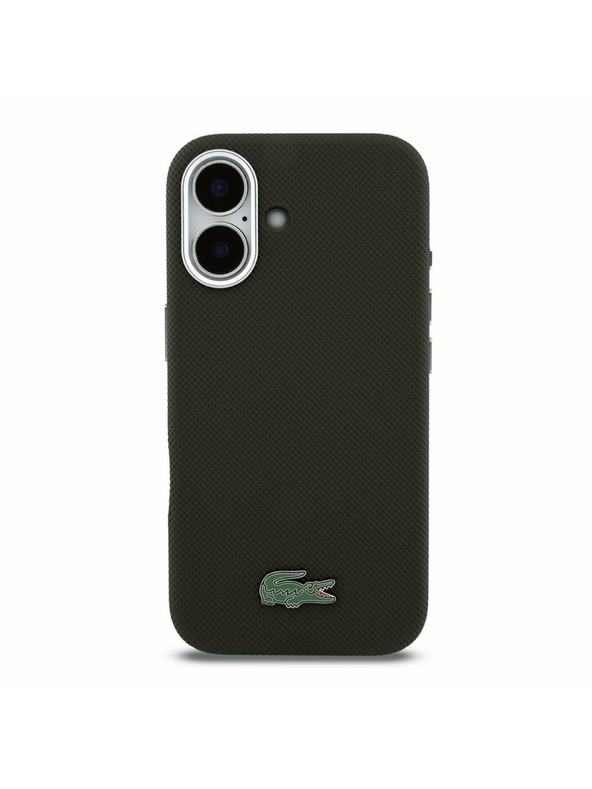 Lacoste Lacoste PVC Iconic Petit Pique Metal Logo MagSafe Zadný Kryt pre iPhone 16 Black