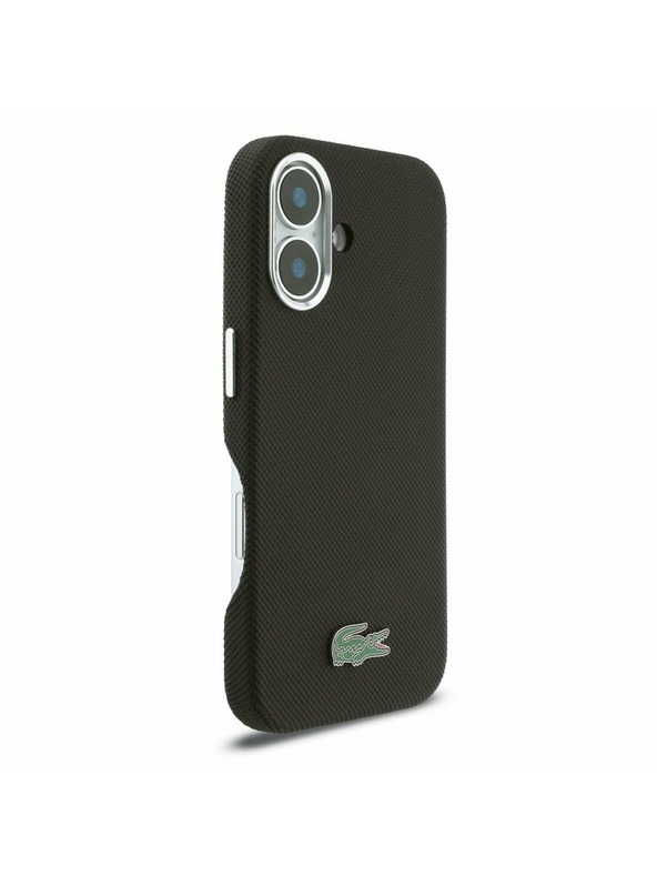 Lacoste Lacoste PVC Iconic Petit Pique Metal Logo MagSafe Zadný Kryt pre iPhone 16 Black