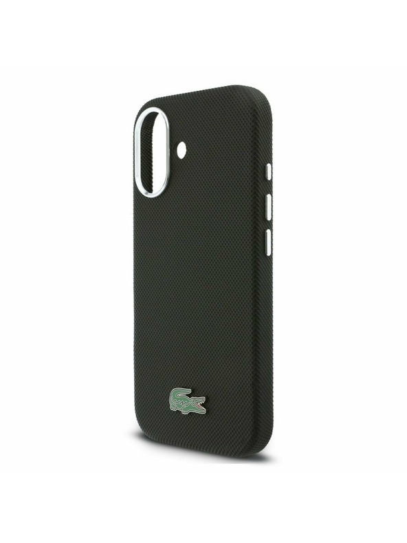 Lacoste Lacoste PVC Iconic Petit Pique Metal Logo MagSafe Zadný Kryt pre iPhone 16 Black