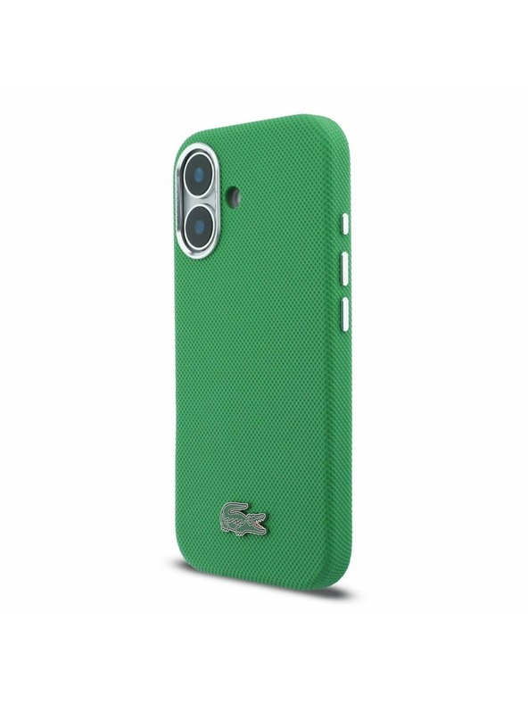 Lacoste Lacoste PVC Iconic Petit Pique Metal Logo MagSafe Zadný Kryt pre iPhone 16 Estragon Green