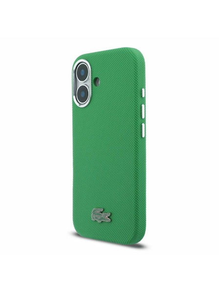 Lacoste Lacoste PVC Iconic Petit Pique Metal Logo MagSafe Zadný Kryt pre iPhone 16 Estragon Green