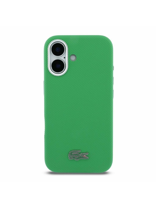 Lacoste Lacoste PVC Iconic Petit Pique Metal Logo MagSafe Zadný Kryt pre iPhone 16 Estragon Green