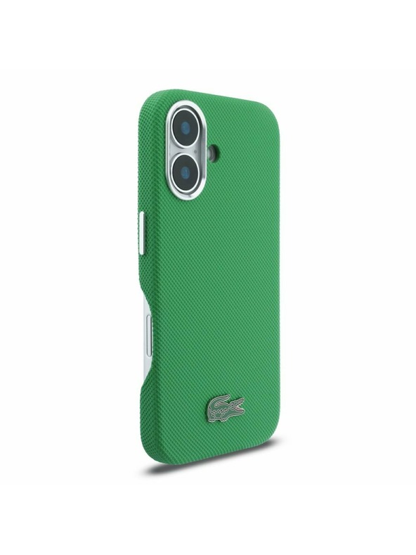 Lacoste Lacoste PVC Iconic Petit Pique Metal Logo MagSafe Zadný Kryt pre iPhone 16 Estragon Green