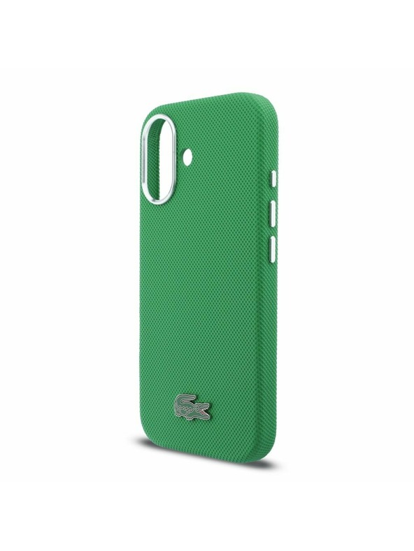 Lacoste Lacoste PVC Iconic Petit Pique Metal Logo MagSafe Zadný Kryt pre iPhone 16 Estragon Green