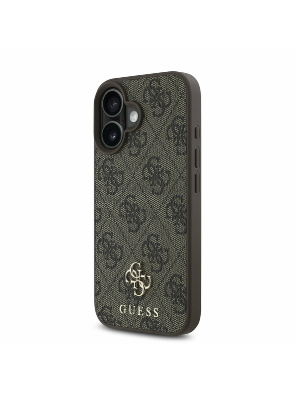 Guess Guess PU 4G Small Metal Logo MagSafe Zadný Kryt pre iPhone 16 Plus Brown