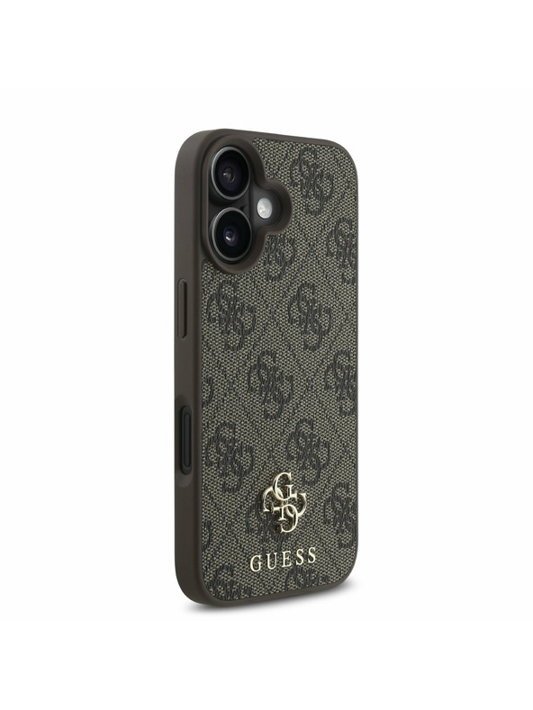 Guess Guess PU 4G Small Metal Logo MagSafe Zadný Kryt pre iPhone 16 Plus Brown