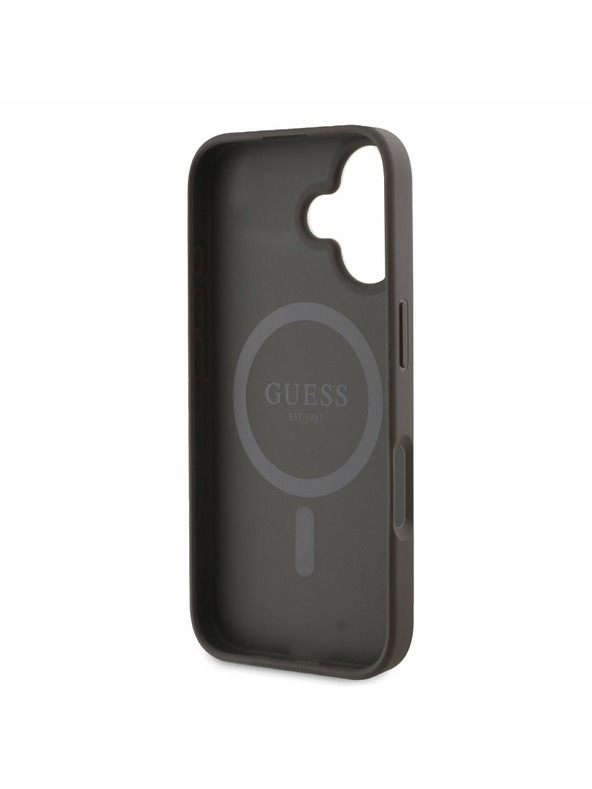 Guess Guess PU 4G Classic Logo MagSafe Zadný Kryt pre iPhone 16 Plus Brown