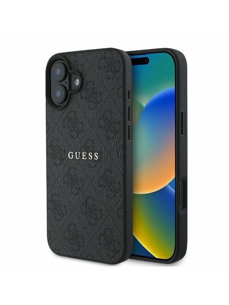 Guess Guess PU 4G Classic Logo MagSafe Zadný Kryt pre iPhone 16 Plus Black