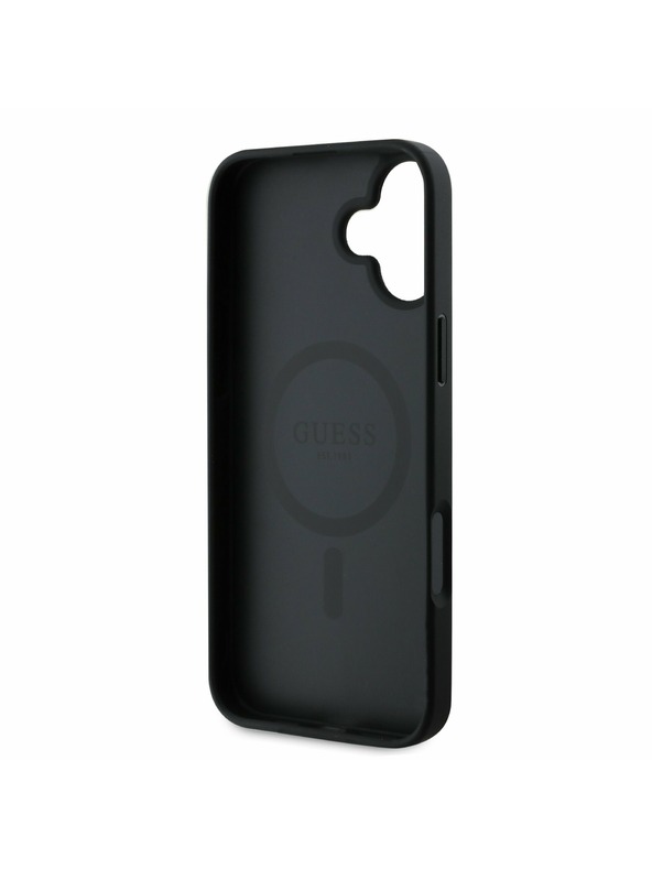 Guess Guess PU 4G Classic Logo MagSafe Zadný Kryt pre iPhone 16 Plus Black