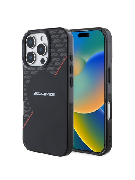 AMG AMG Rhombs MagSafe Zadný Kryt pre iPhone 16 Pro Black/Red