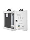 BMW BMW Leather Signature and Strap Zadný Kryt pre iPhone 16 Pro Black