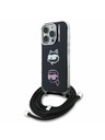 Karl Lagerfeld Karl Lagerfeld IML Crossbody K&CH Heads Zadný Kryt pre iPhone 16 Pro Black