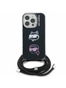 Karl Lagerfeld Karl Lagerfeld IML Crossbody K&CH Heads Zadný Kryt pre iPhone 16 Pro Black