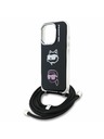Karl Lagerfeld Karl Lagerfeld IML Crossbody K&CH Heads Zadný Kryt pre iPhone 16 Pro Black