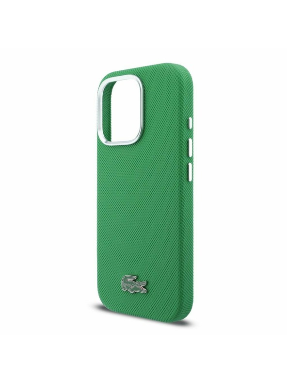 Lacoste Lacoste PVC Iconic Petit Pique Metal Logo MagSafe Zadný Kryt pre iPhone 16 Pro Estragon Green