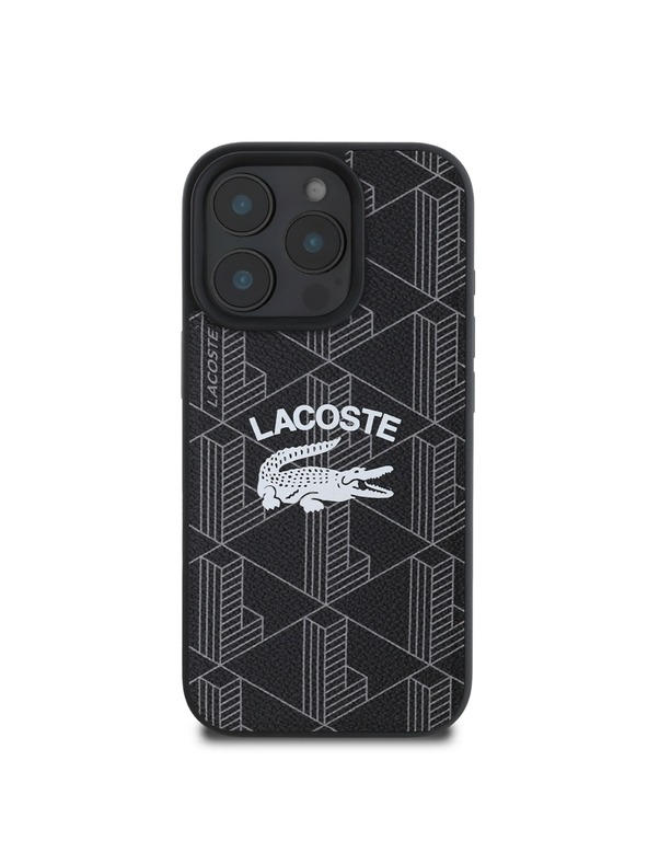 Lacoste Lacoste Blend Monogram MagSafe Zadný Kryt pre iPhone 16 Pro Black