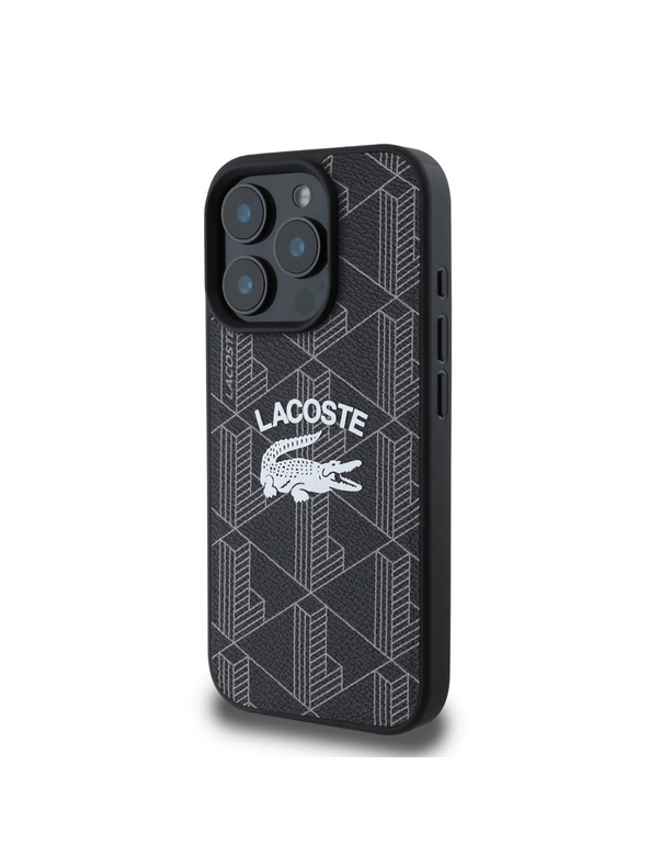 Lacoste Lacoste Blend Monogram MagSafe Zadný Kryt pre iPhone 16 Pro Black