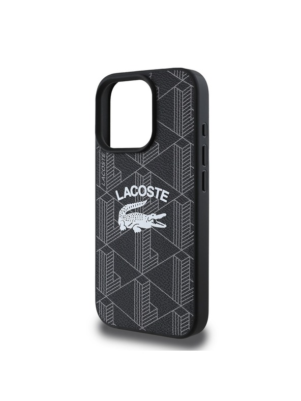 Lacoste Lacoste Blend Monogram MagSafe Zadný Kryt pre iPhone 16 Pro Black