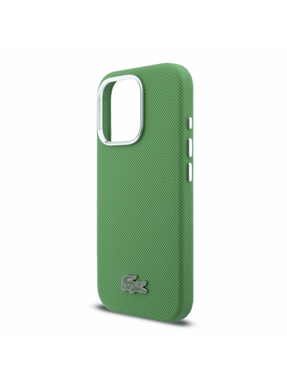 Lacoste Lacoste PVC Iconic Petit Pique Metal Logo MagSafe Zadný Kryt pre iPhone 16 Pro Max Estragon Green