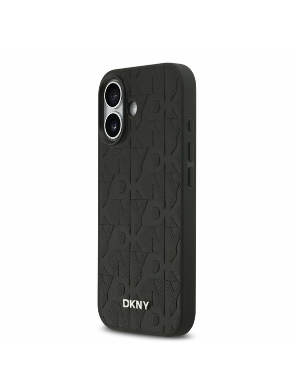 DKNY DKNY PU Leather Grid Pattern Magsafe Zadný Kryt pre iPhone 17 Black