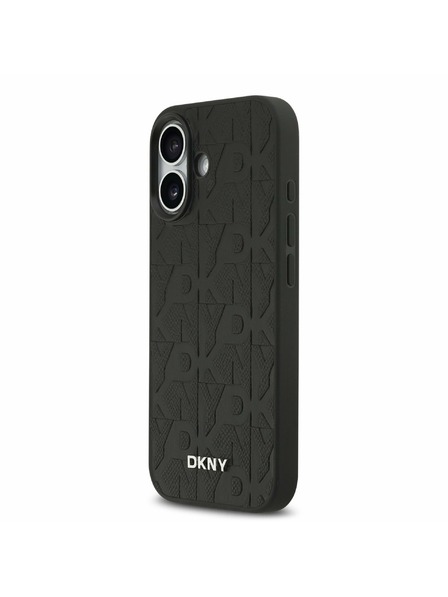 DKNY DKNY PU Leather Grid Pattern Magsafe Zadný Kryt pre iPhone 17 Black