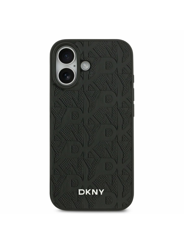 DKNY DKNY PU Leather Grid Pattern Magsafe Zadný Kryt pre iPhone 17 Black