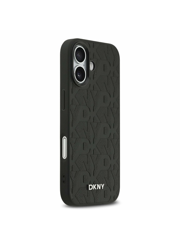 DKNY DKNY PU Leather Grid Pattern Magsafe Zadný Kryt pre iPhone 17 Black