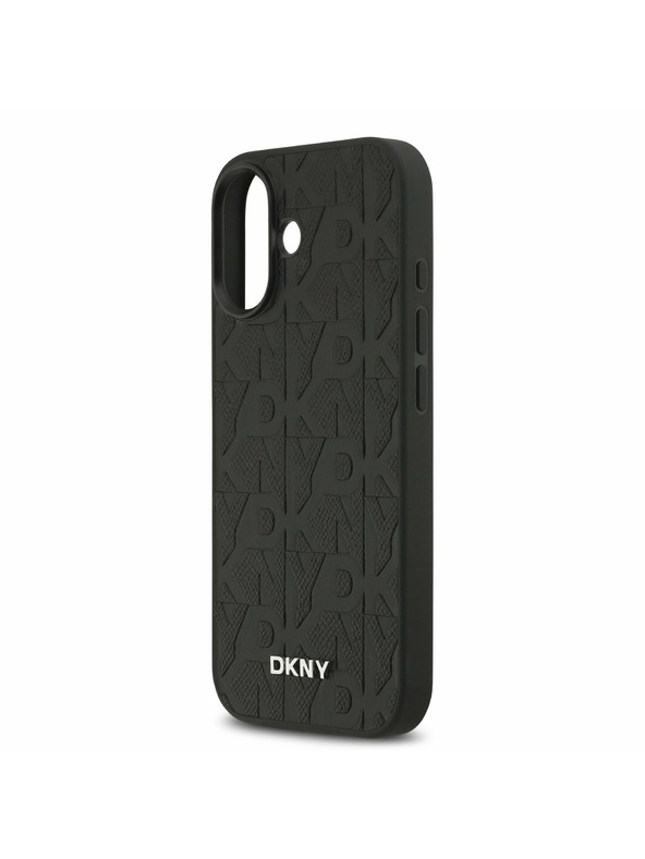 DKNY DKNY PU Leather Grid Pattern Magsafe Zadný Kryt pre iPhone 17 Black