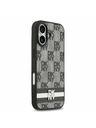 DKNY DKNY PU Leather Checkered Pattern and Stripe Zadný Kryt pre iPhone 17 Black