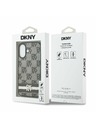 DKNY DKNY PU Leather Checkered Pattern and Stripe Zadný Kryt pre iPhone 17 Black
